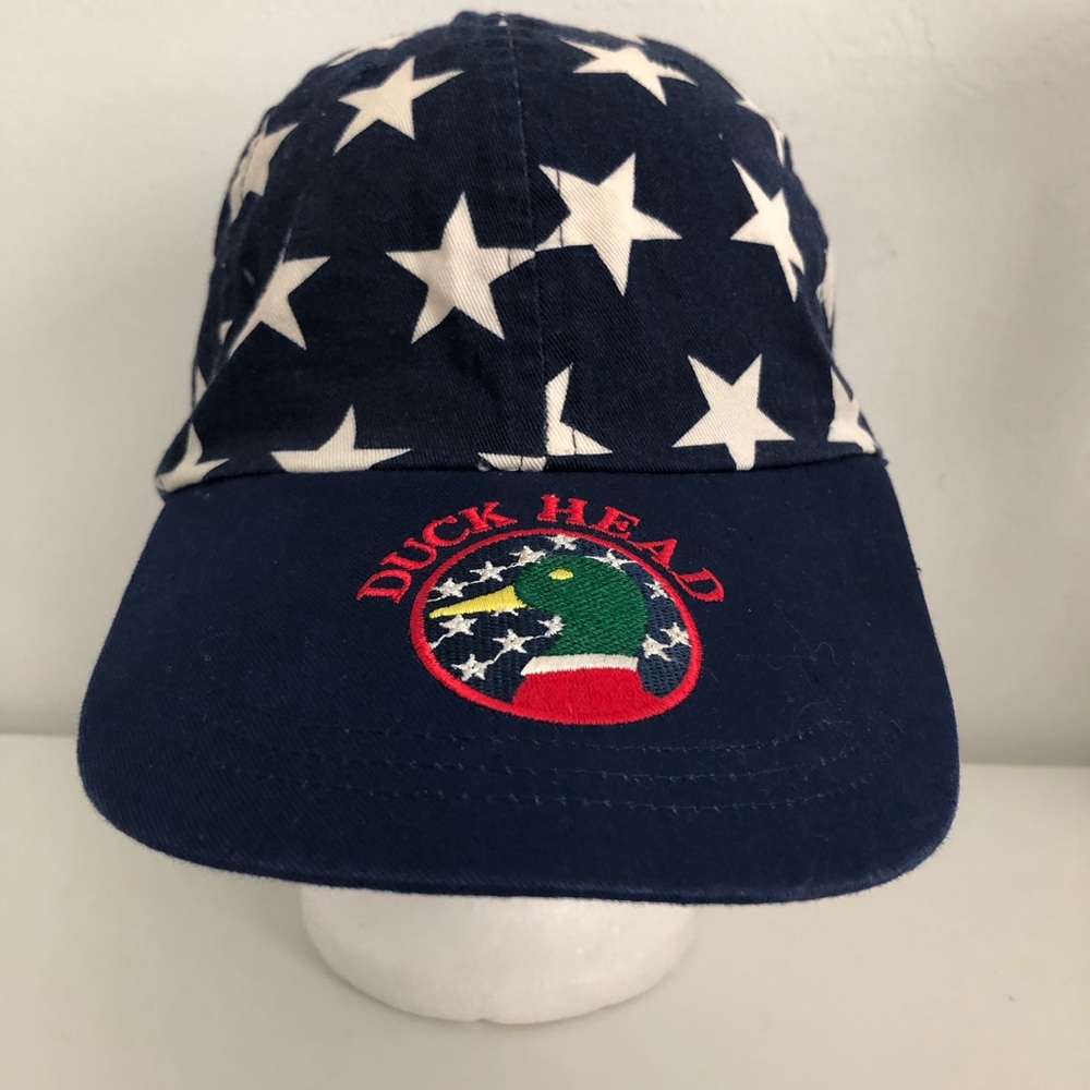 Duck Head Navy Star Embroidered Logo Baseball Cap